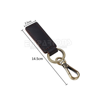 Genuine Leather Keychain Holder <b>Ring</b> Strap <b>Keys</b> For Men Women <b>Custom</b> Logo Promotion Gift Keychain - Product Image 3