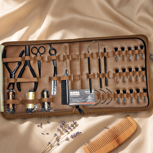 Kit professionnel d'extensions capillaires en acier inoxydable : Perles, outils de pose et de retrait, pinces tout-en-un, boucles, clips, couleurs personnalisables - Product Image 4