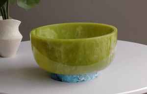 Tazón para Ensalada de Poliresina Verde Menta Moderno y Ecológico, Hecho a Mano, para Mesa de Cocina, Soporte Duradero para Fiestas, Bodas, Hoteles y Hogar - Product Image 3