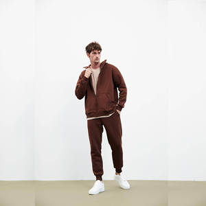 Unisex personalizable peso pesado acampanado algodón polar chándal apenado parche bordado invierno impreso cremallera 100% algodón - Product Image 1