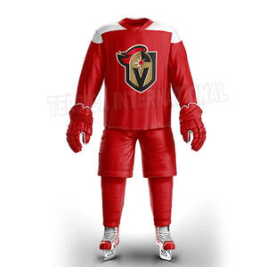 Uniformes de hockey sur glace personnalisés pour hommes avec logo imprimé personnalisé Ensembles 100% polyester pour adultes à impression numérique - Product Image 1