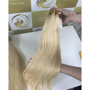 Tendance chaude 100% naturel droit meilleure qualité russe Extensions de cheveux humains longs cheveux décolorés grande remise couleur claire - Product Image 2