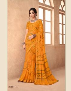 ส่าหรีผ้าไหมกล้วยแบบคลาสสิกพร้อมด้วย zari ทำงานและหรูหรา pallu เหมาะสำหรับเจ้าสาวเทศกาลและสวมใส่แบบดั้งเดิม - Product Image 4