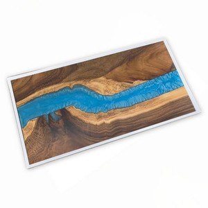 Posavasos de resina cuadrado artesanal personalizado, respetuoso con el medio ambiente, resistencia al calor, antideslizante, diseño único, aislamiento térmico hecho a mano - Product Image 3