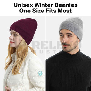 Gorro de Punto de Lana Cálido Liso, Gorro de Invierno de Cachemira para Mujer y Hombre, Gorros de Punto con Logotipo Personalizado, Color Personalizado al por Mayor - Product Image 4