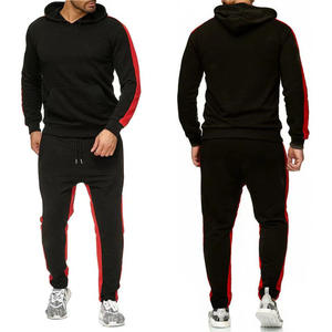 Ensemble de pantalons de survêtement et de sweat à capuche pour hommes avec pull vierge Patchwork Jogging de vente chaude - Product Image 3