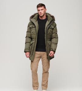 Parka d'extérieur imperméable à col montant en toile longue d'automne pour hommes, vestes grande taille - Product Image 5