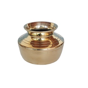 Petite taille Kalash doré nouveauté indien laiton métal Culture traditionnelle Design pour la décoration de la maison forme ronde Lota - Product Image 4