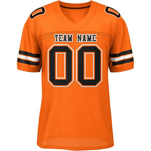 Streetwear personnalisé en usine, chemises de sport tendance, logo brodé, maille vintage, maillot de football américain avec impression par sublimation - Product Image 2