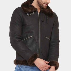 Heavyweight Waterproof Original Fabric <b>Faux</b> Fur <b>Leather</b> <b>Jacket</b> Comfortable Best Article Customized Size <b>Faux</b> Fur <b>Leather</b> <b>Jacket</b> - Product Image 5