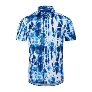 เสื้อเชิ้ตแขนสั้นฮาวายพิมพ์ลายสำหรับผู้ชายเสื้อผ้าแนวสตรีท - Product Image 2