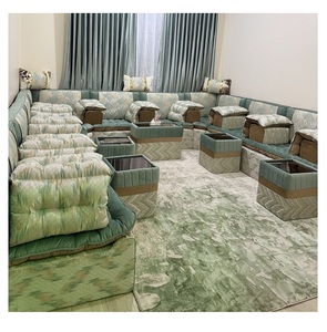 โซฟาสไตล์มาจลิสแบบอาหรับ ดีไซน์คลาสสิก ชุดห้องนั่งเล่นหรูหรา ที่นั่งเข้ามุมสุดหรู ดีไซน์ประหยัดพื้นที่ - Product Image 1