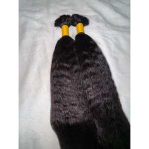 Extensiones de Cabello Humano 100% Natural, Estilo Indio Rizado, en Paquetes, Multi-Donante, Sin Enredos, 8 Pulgadas, Textura Natural, Estilo Yaki para Trenzas - Product Image 1