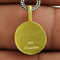 Pendentif antique en forme de pièce d'or en argent sterling 925, bijoux faits à la main, bijoux de bohème, cadeau parfait au prix de gros