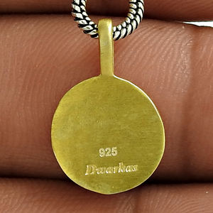 Pendentif antique en forme de pièce d'or en argent sterling 925, bijoux faits à la main, bijoux de bohème, cadeau parfait au prix de gros - Product Image 2