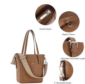 Bolsos elegantes de moda al por mayor para mujer, bolsos de mano personalizados, bolso cruzado con patrón de logotipo, forro de lona de cuero - Product Image 4