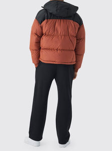 Veste en duvet pour hommes épaissie vêtements d'extérieur d'hiver avec col à capuche logo à l'avant à la mode coupe ample style décontracté OEM vente en gros - Product Image 5