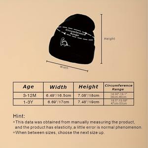 Adorables gorros de punto de dinosaurio para bebés, niños y niñas, suaves, cálidos y acogedores, para el invierno, con estampado dibujado a mano, para la playa - Product Image 6
