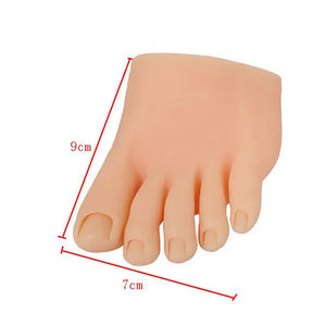 URCHOICE Présentoir de formation de mannequin de pied en silicone pour la pratique des ongles Modèle de prothèse de faux pieds pour manucure Fournitures pour ongles - Product Image 4