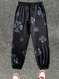 Wholesale Custom Letter Graphic Printed Men's Sweatpants Fuzzy Brushed High Quality Outdoor Flare <b>Stacked</b> Sweatpants for Men's - Product Image 3