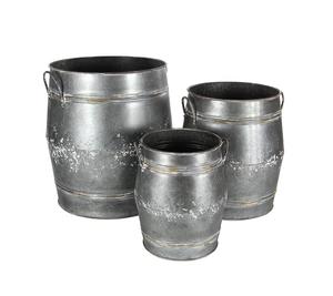 Juego de 3 macetas decorativas de metal puro para el hogar con forma y tamaño personalizados a muy buen precio - Product Image 3