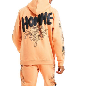 ชุดวอร์มมีฮู้ดพิมพ์ลายเต็มตัว ผ้าฝ้าย 100% สั่งทำโลโก้ได้  สำหรับผู้ชาย สไตล์สตรีทแวร์  ใส่ได้ในฤดูหนาว เนื้อผ้าหนา แห้งเร็ว - Product Image 3