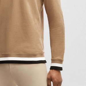 Sweat-shirt pour homme avec col montant et fermeture éclair quart, service OEM avec logo personnalisé, prix de gros, coupe confortable et décontractée, 2026 - Product Image 4
