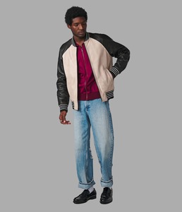 Chaqueta de Cuero Genuino de Vaca de Primera Calidad para Hombre, Estilo Vintage de Invierno, Cuello Alto, Logotipo Frontal, Secado Rápido - Product Image 4