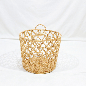 Artex Dong ตะกร้าสานทรงกลมเปิดรอบผักตบชวาสานด้วยมือ - Product Image 4