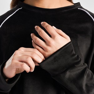 Chemise de compression décontractée pour femmes 100% coton respirante en polaire brodée sur le devant taille personnalisée XS hiver vente en gros haute qualité - Product Image 6