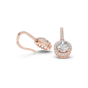 Boucles d'oreilles en diamant de laboratoire 1,29 CT pour femmes, clarté VVS-VS EF, or 18 carats, 14 carats, 10 carats et argent 925, or rose, or jaune, or blanc - Product Image 6