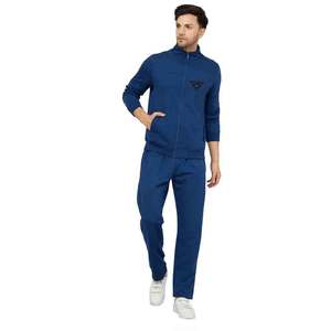Vestidos informales para hombre, chándal, fabricantes de ropa, chándales con cremallera de color azul en el extranjero, chándal personalizado para hombre, trajes para hombre - Product Image 1