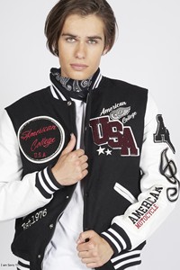 เสื้อแจ็คเก็ตสำหรับผู้ชาย เสื้อแจ็คเก็ตวาร์ซิตี้ เสื้อแจ็คเก็ตทีมบูลส์ เสื้อแจ็คเก็ตชิคาโก เสื้อแจ็คเก็ตวาร์ซิตี้แขนยาวสีตัดกันทันสมัยสำหรับผู้หญิง - Product Image 6