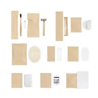 Kit de Amenidades Personalizable de Alta Demanda para Aerolíneas y Hoteles con Calcetines, Antifaz, Tapones para los Oídos y Kit Dental para Pasajeros