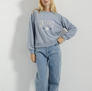 Ropa de mujer de gran tamaño, logotipo personalizado Oversize Impreso cuello redondo hombro caído Sudadera Carta Imprimir Sudadera suelta - Product Image 2