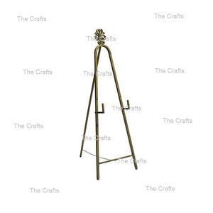 Soporte de bienvenida de color dorado y hierro Soporte de bienvenida de tamaño y forma personalizados para uso en decoración interior y exterior - Product Image 1
