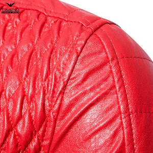 แจ็กเก็ตหนังขี่มอเตอร์ไซค์สำหรับผู้ชายแจ็กเก็ตหนังมอเตอร์ไซด์สำหรับแข่งมอเตอร์ไซค์สไตล์ใหม่ - Product Image 3