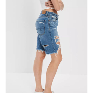 Short en jean de coton pour femme Poches déchirées Short en jean décontracté Short d'été à la mode Streetwear Short en jean - Product Image 4