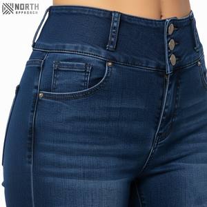 Jeans de Mezclilla Elásticos y Transpirables de Algodón para Mujer, de Alta Calidad, Más Vendidos en 2025, Logotipo Personalizado, Tallas Grandes, a la Moda - Product Image 4