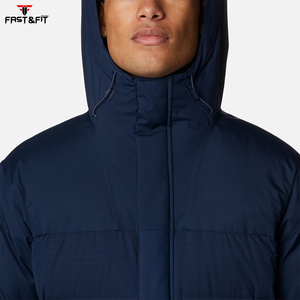 Veste d'hiver personnalisée pour hommes confortable et respirante avec une veste de sport à capuche en tissu de toile chaude - Product Image 6