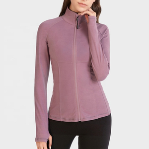 Breathable Slim Fit Workout Gym Fitness Set Bbl Spring <b>Yoga</b> Crop Tops Ladies Running Zip up Sport Women <b>Jackets</b> jogging wear - Product Image 4