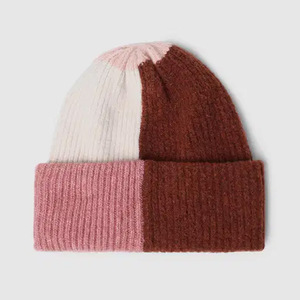 Wholesale Design Comfortable Solid multicolor Color <b>Winter</b> rainbow Knitted <b>Hats</b> Warm Woolen <b>Hats</b> for <b>Woman</b> - Product Image 2
