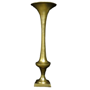 Jarrón metálico de aluminio alto de gama alta Golden Home Office Interior Floreros decorativos Artesanías Opción de compra a granel - Product Image 1