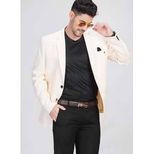 Abrigo de Hombre de Algodón y Poliéster Color Crema Oscuro, Cómodo y Duradero, Tejido Premium Disponible a Precio Competitivo - Product Image 1