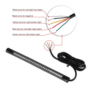 Universal Flexible Stop Light 48 SMD Led Strip Motorcycle Brake Tail Light Turn Signal LED Strip