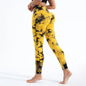Nouveauté femmes cravate teinture Legging Style personnalisé doux arrivée Sublimation Excellence qualité taille élastique femmes Yoga Leggings - Product Image 4