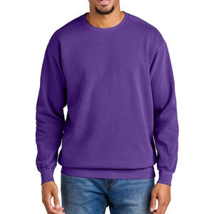 เสื้อสเวตเชิ้ตคอเต่าแบบสั่งทำพิเศษสำหรับผู้ชาย ผ้าเฟรนช์เทอร์รี่ ทรงโอเวอร์ไซส์ ผ้าฝ้าย 100% แขนเสื้อแบบดรอปโชว์เดอร์ เสื้อพูลโอเวอร์พื้นฐาน - Product Image 1