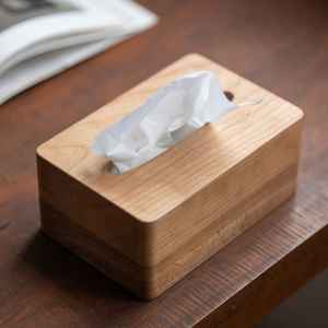 Servilletero de Madera Personalizable, Caja de Pañuelos de Resina Duradera para Comedor/Cocina, Estilo Ángel - Product Image 4