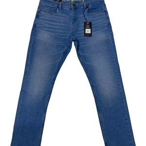 Jean Slim en Denim pur délavé 100% pour hommes, pantalon rétro à jambe droite pour les fêtes, tendance de la rue, imperméable, style printanier - Product Image 2