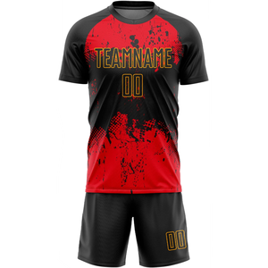 Vente directe d'usine, uniforme de football unisexe pour adultes, design personnalisé, 100% polyester, séchage rapide, meilleur prix de gros pour les vêtements de football - Product Image 5